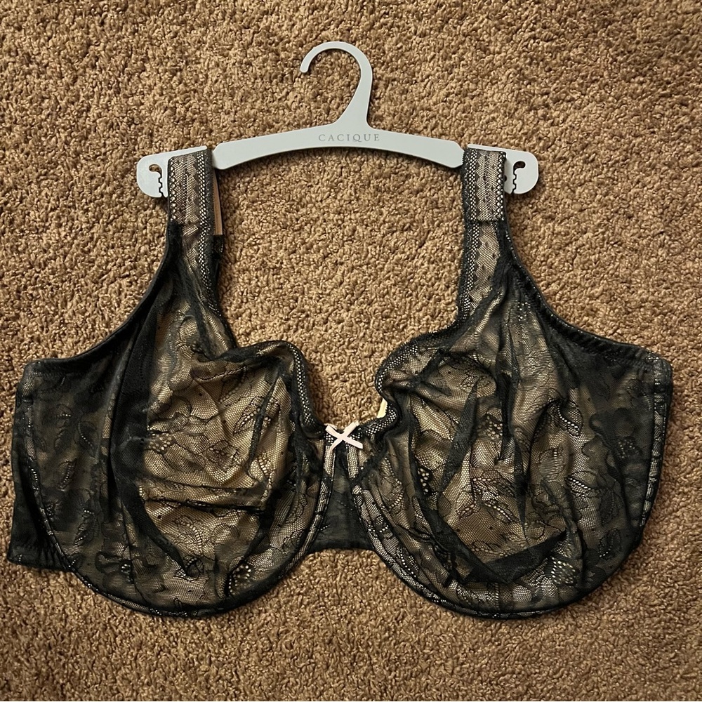 Cacique Modern Lace Unlined Full Coverage Bra